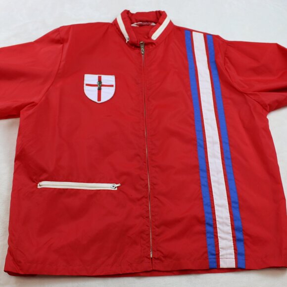 Vintage FIFA England UK Flag Soccer Football Windbreaker Zip Shell Jacket (XL) - Picture 5 of 8